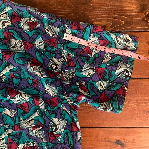 Vintage Men's Columbia Fish Print Short Sleeve Button Down Shirt GUC - Picture 11 of 13